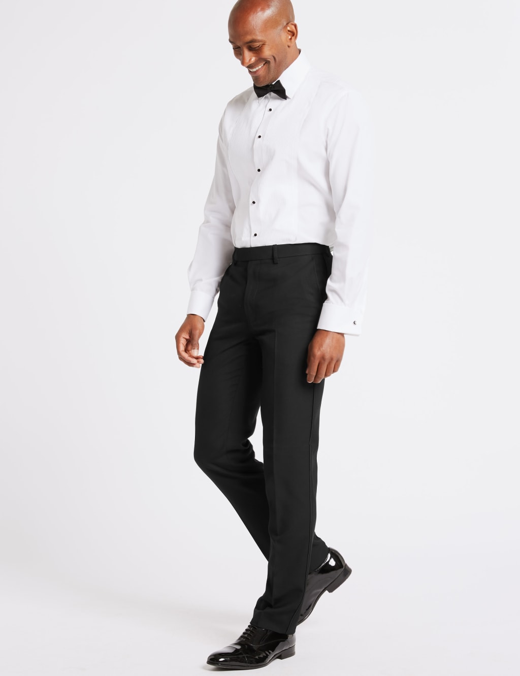 Black Slim Fit Dinner Trousers 3 of 4