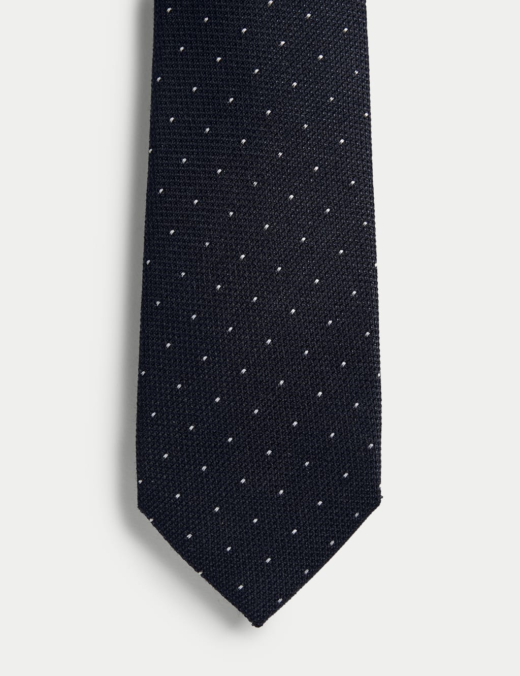 Slim Pin Dot Italian Wool Silk Tie 2 of 3