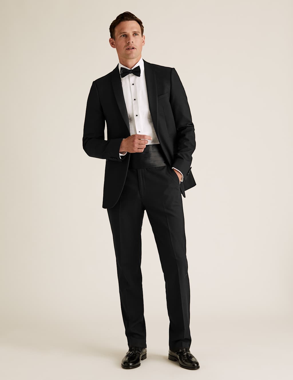 Big & Tall Black Textured Slim Fit Jacket 3 of 8