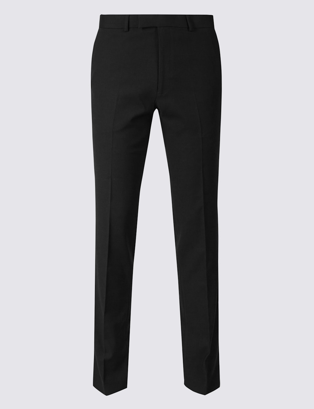 Big & Tall Black Textured Slim Fit Trousers 2 of 5