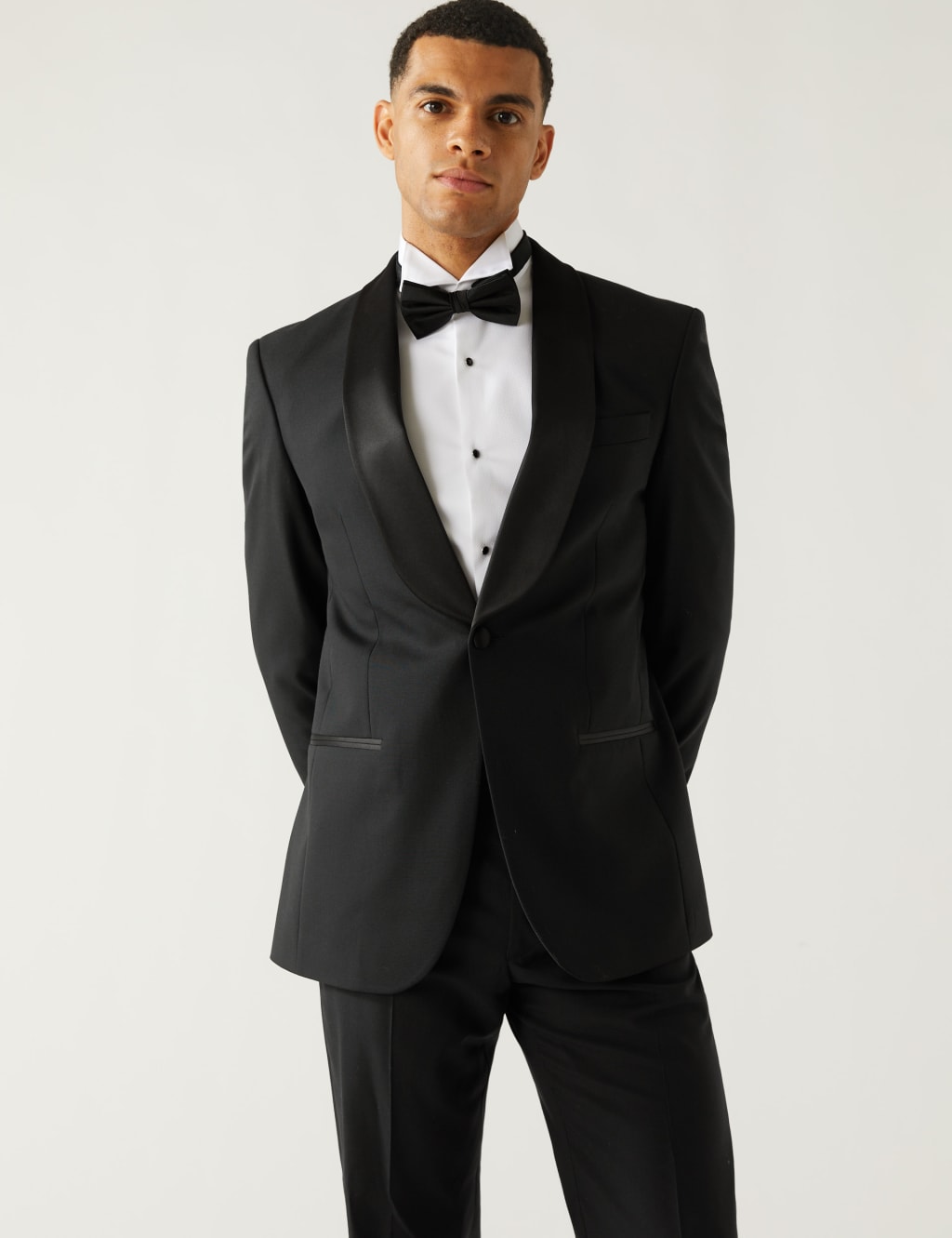 Regular Fit Pure Wool Tuxedo Jacket 1 of 8