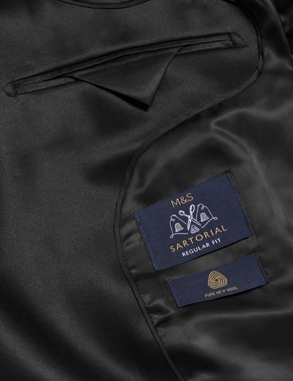 Regular Fit Pure Wool Tuxedo Jacket 8 of 8