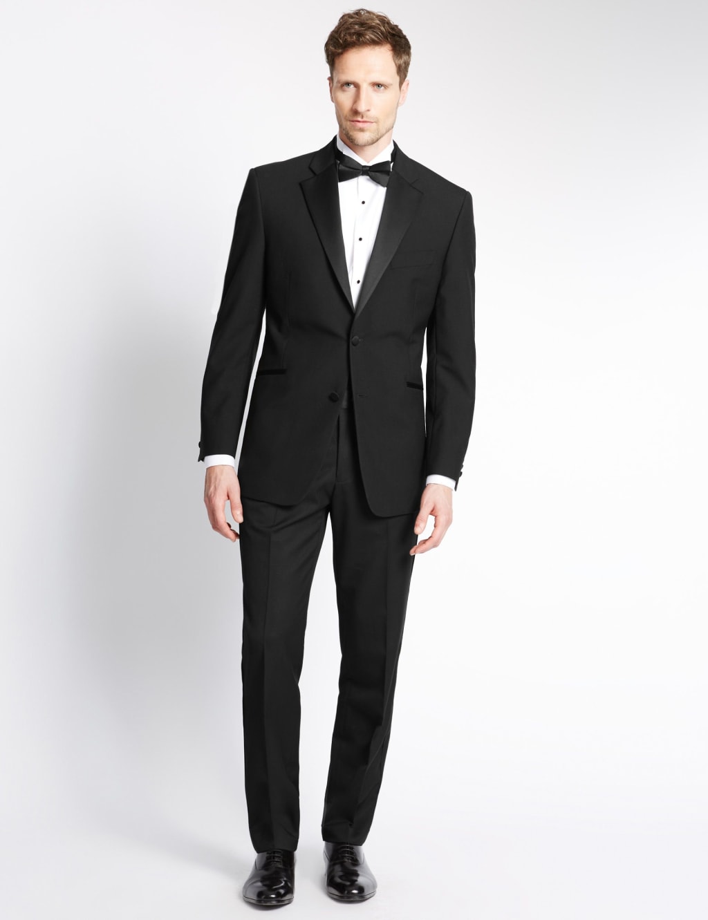 Black Regular Fit Wool Suit Trousers 4 of 4