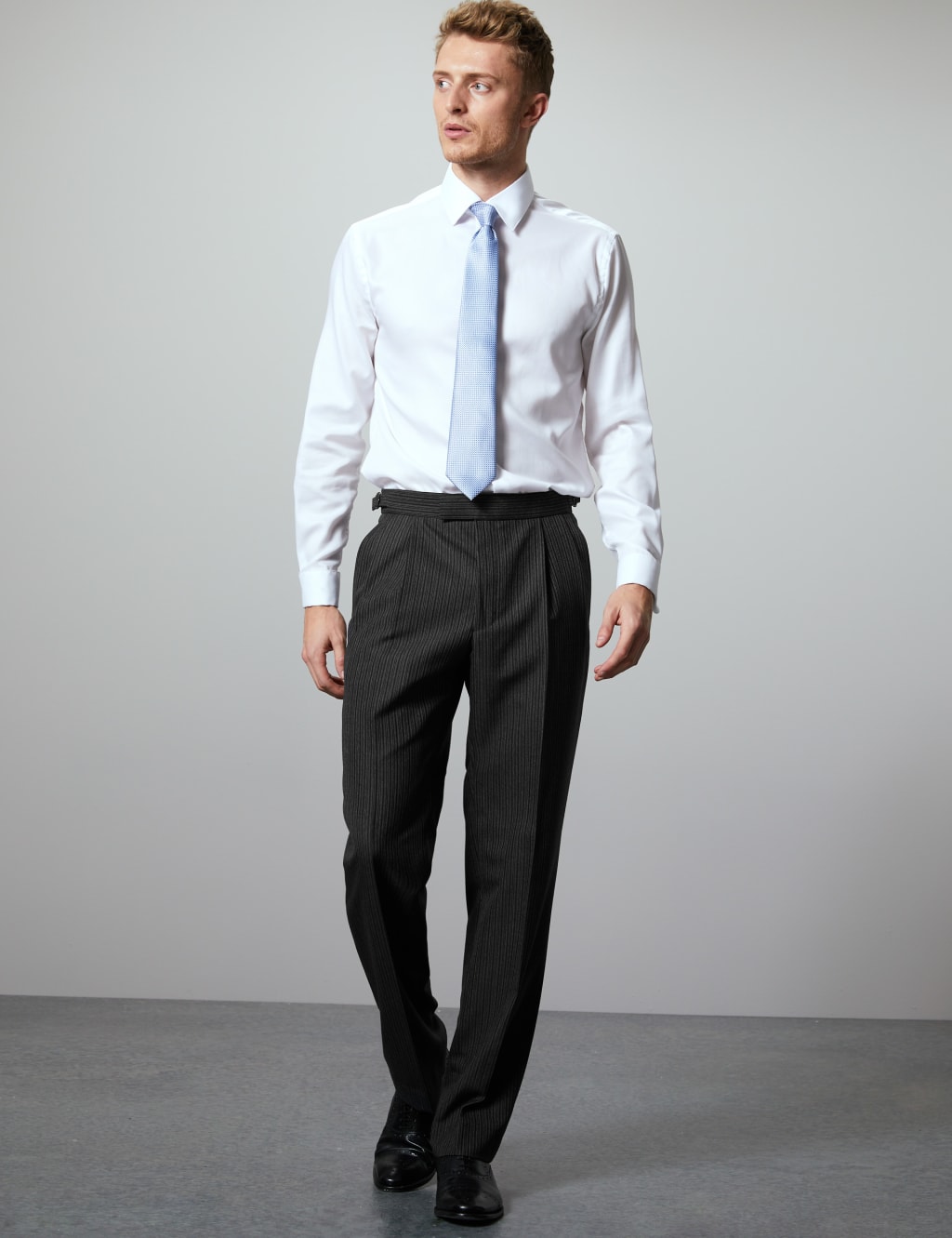 Charcoal Regular Fit Wool Blend Trousers 1 of 5