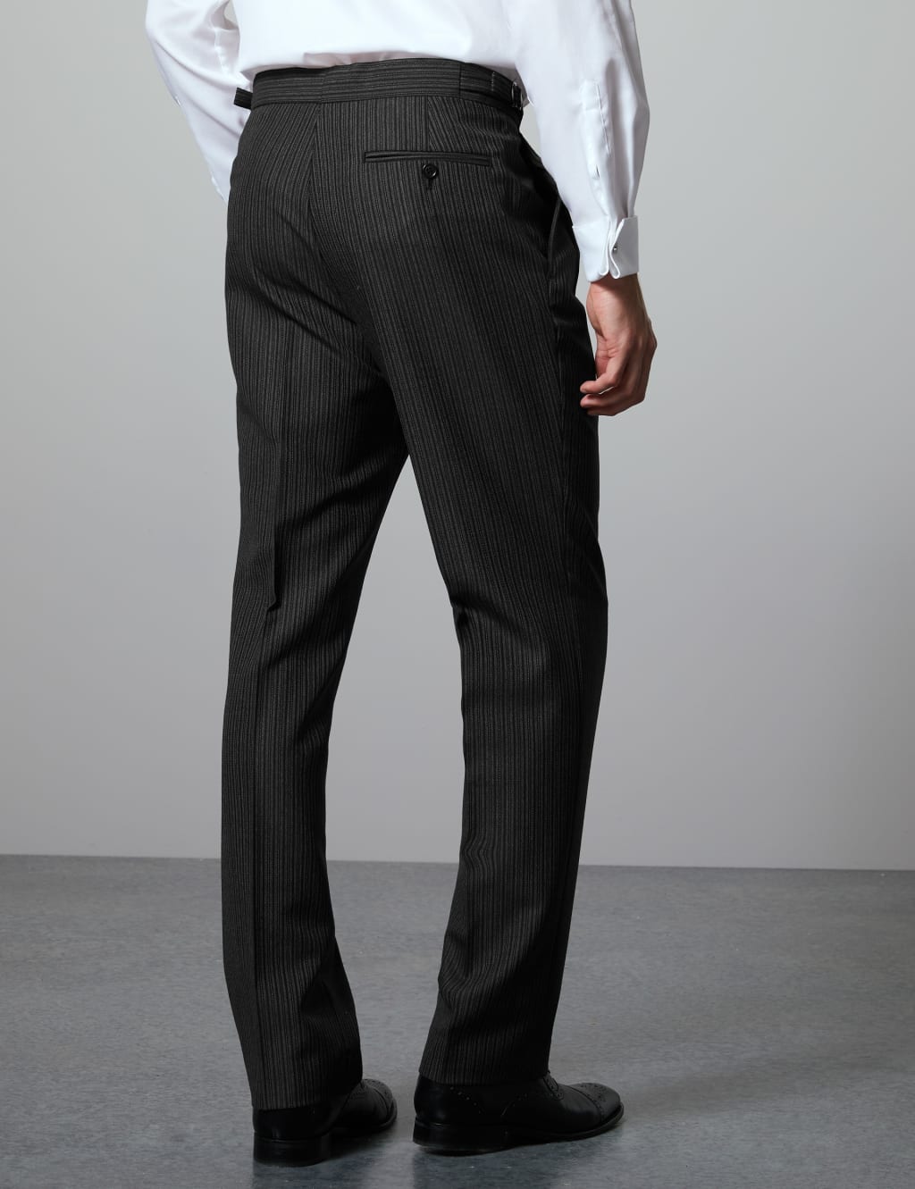 Charcoal Regular Fit Wool Blend Trousers 4 of 5