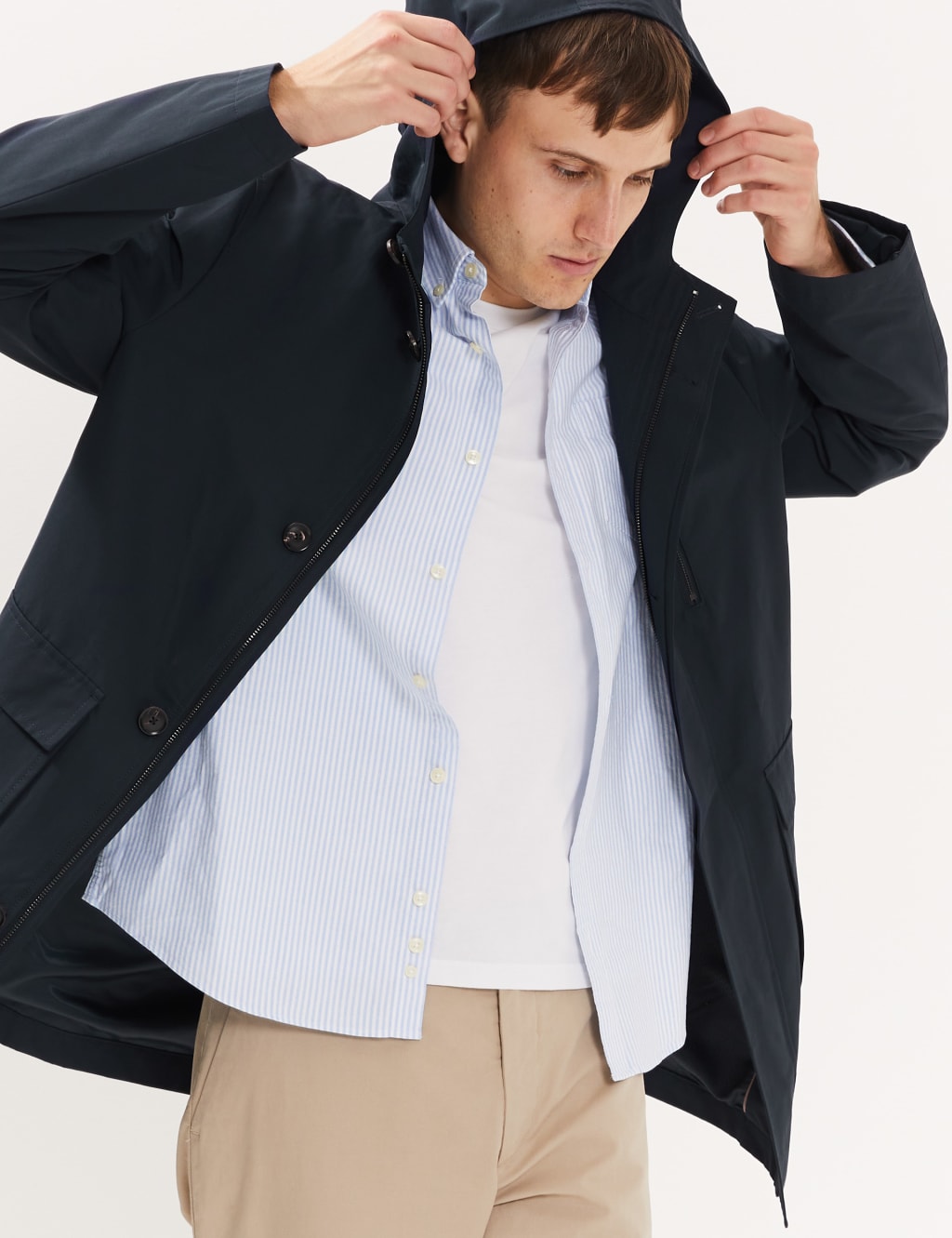 Cotton Blend Technical Hooded Parka 5 of 12