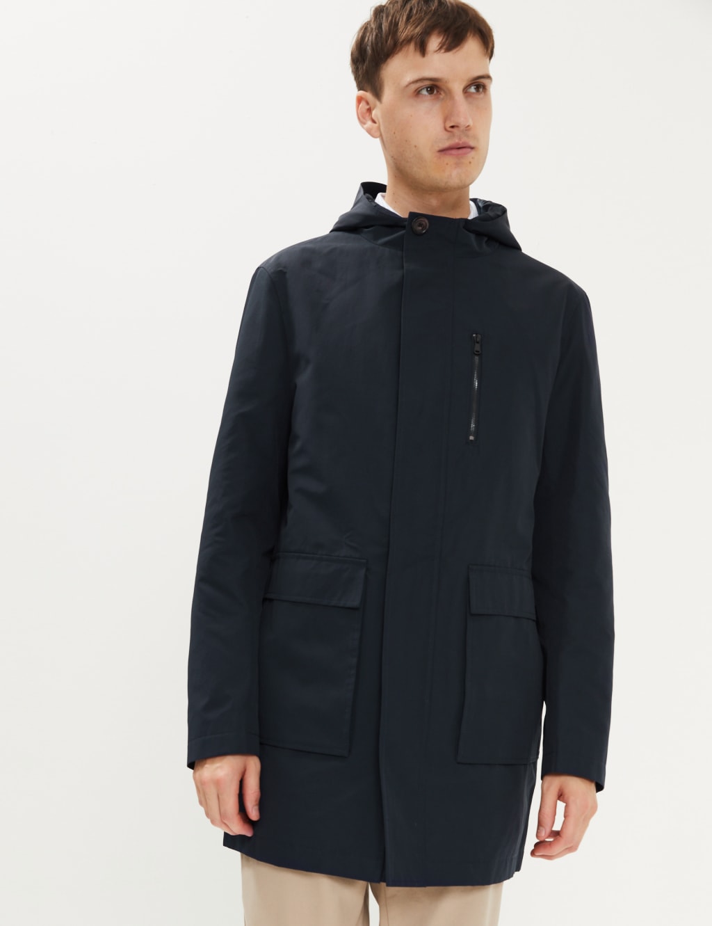 Cotton Blend Technical Hooded Parka 6 of 12