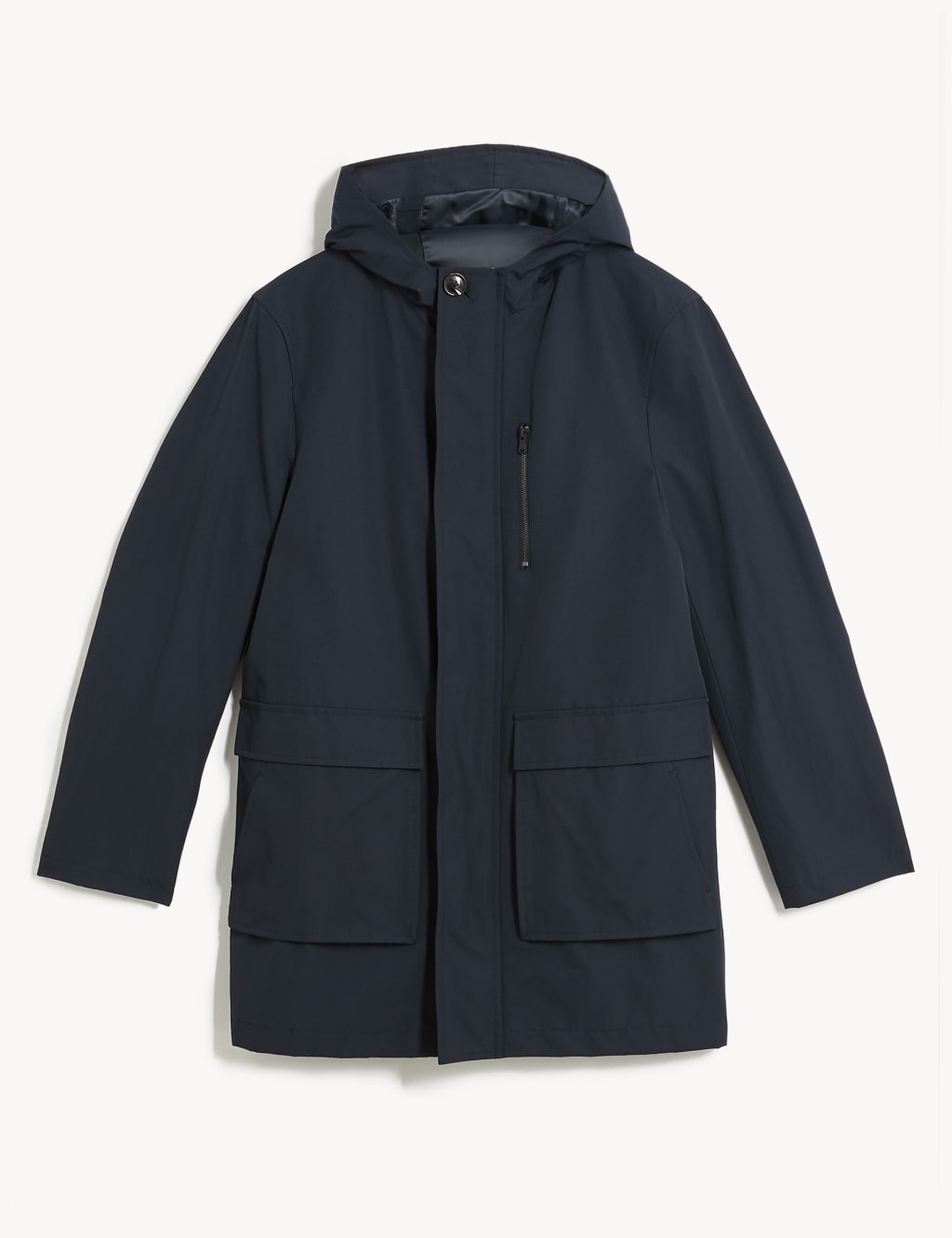 Cotton Blend Technical Hooded Parka 2 of 12