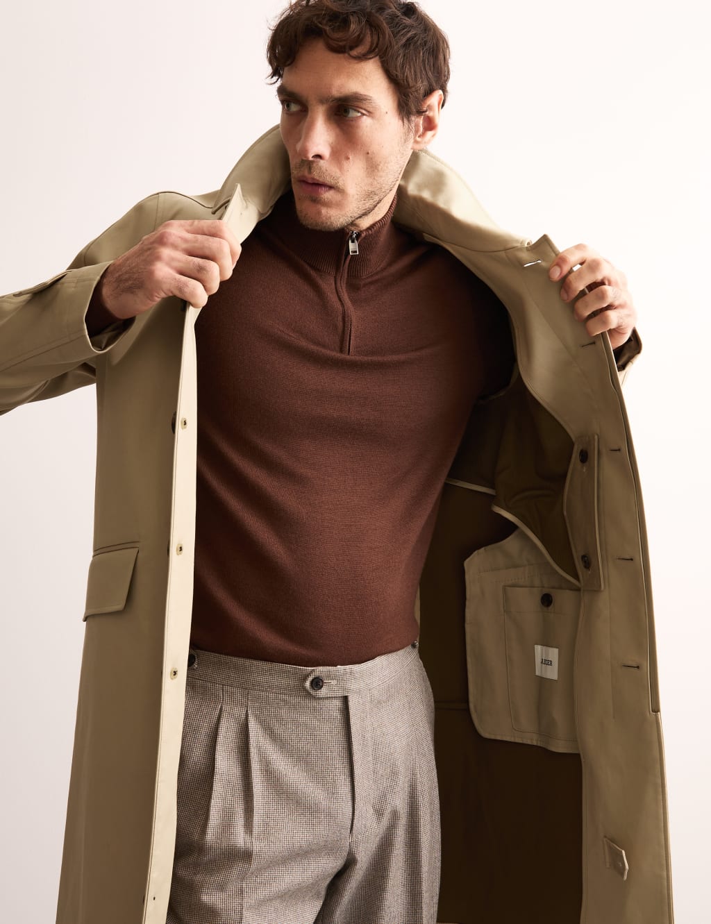 Mens trench coat marks and spencer sale