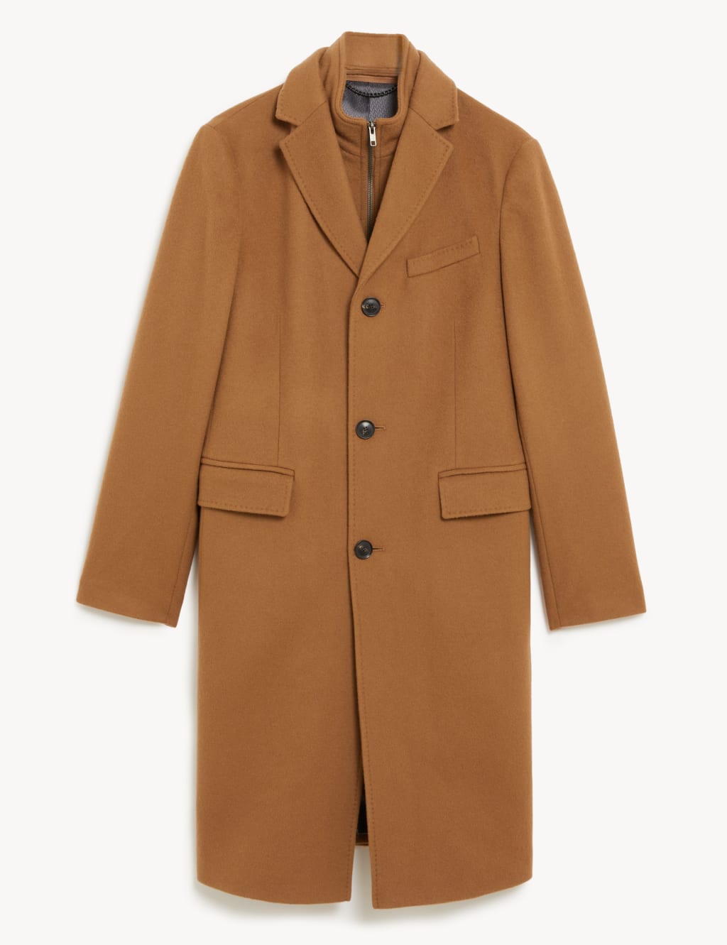 Wool cashmere coat mens top