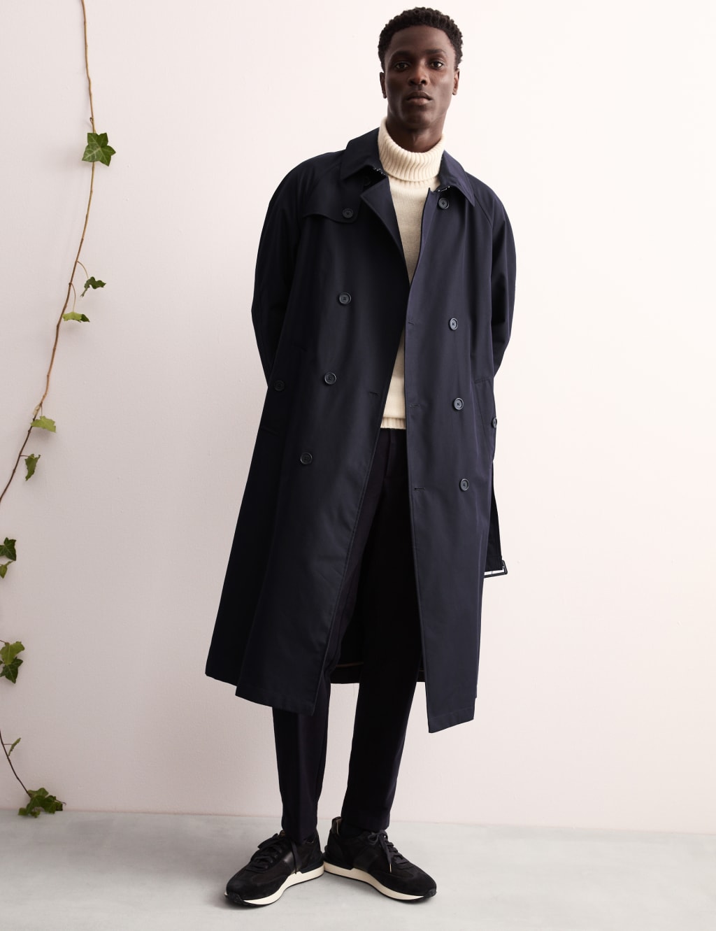 Cotton Rich Padded Trench Coat with Wool 5 of 9
