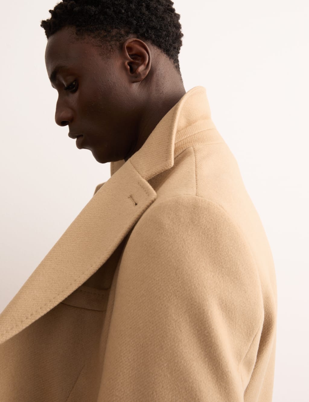Italian Wool Cashmere Blend Revere Coat