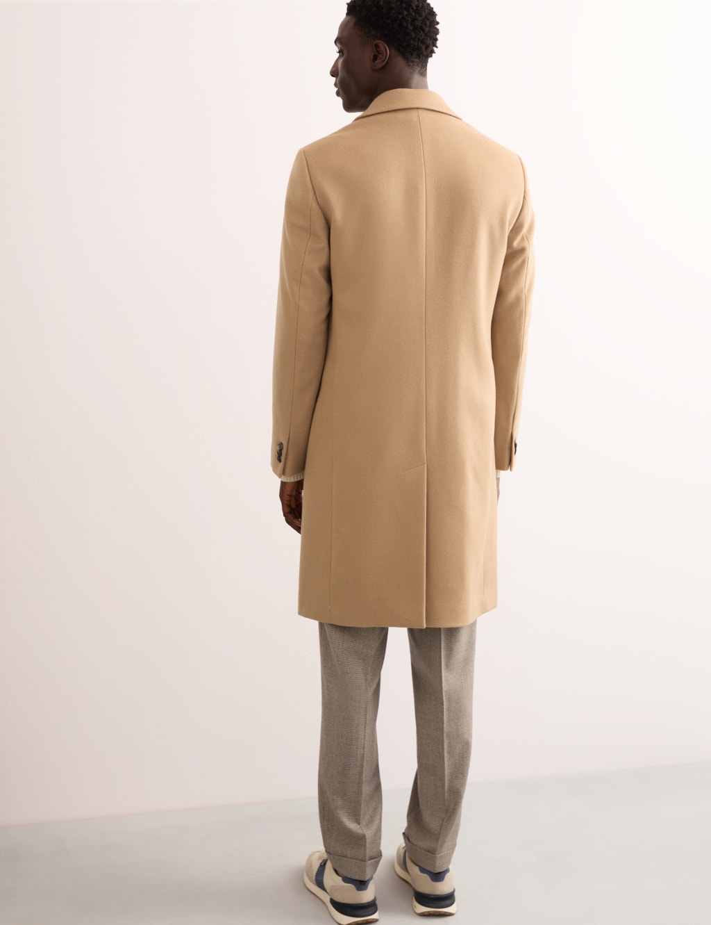 Italian Wool Cashmere Blend Revere Coat