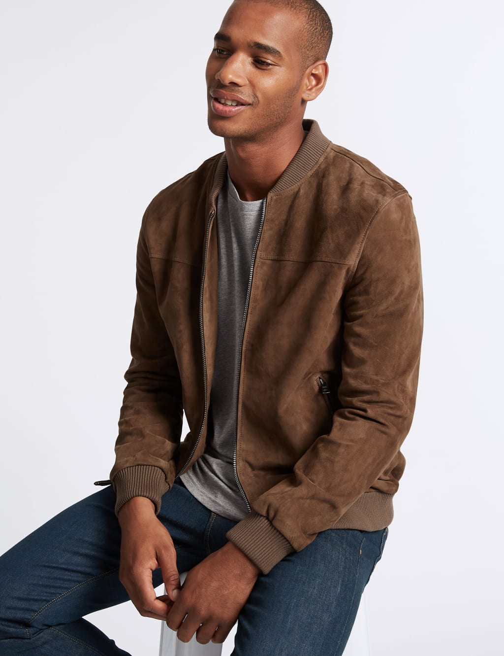 Suede Baseball Jacket Limited Edition M S