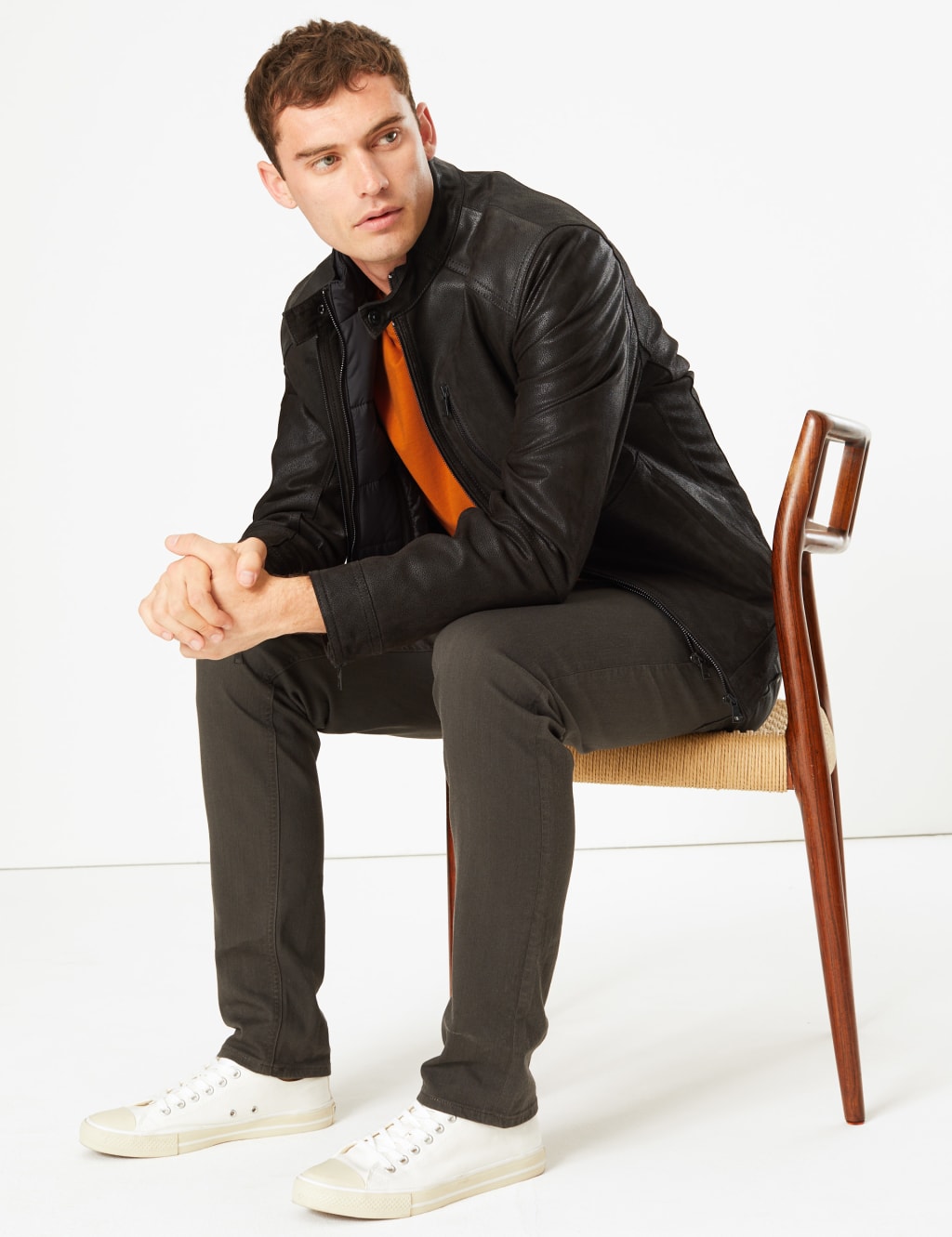 M&s biker jacket online
