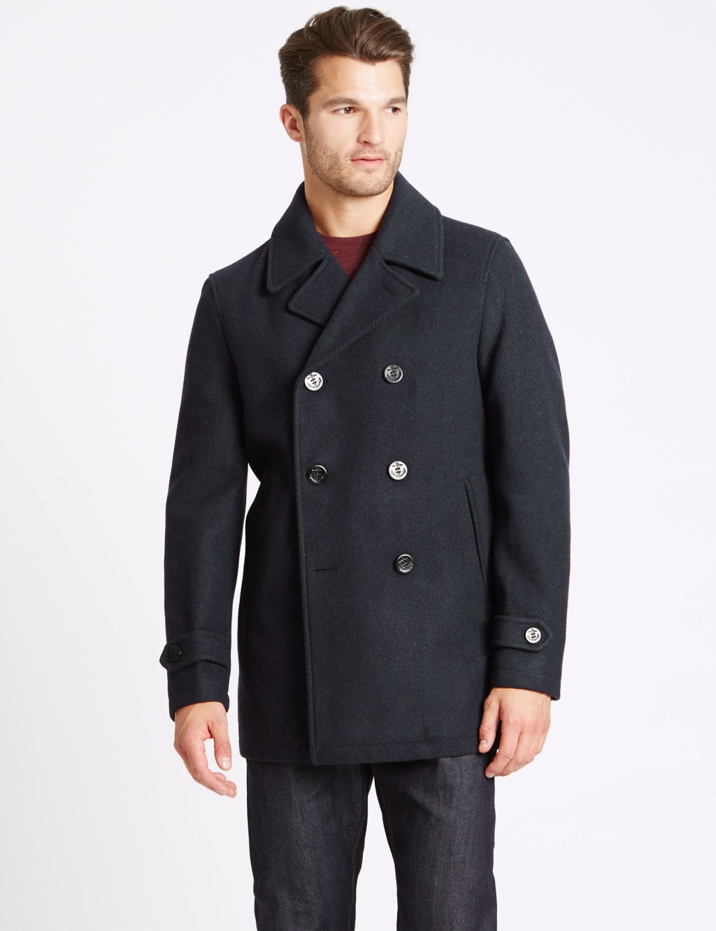 M&s pea coat hotsell