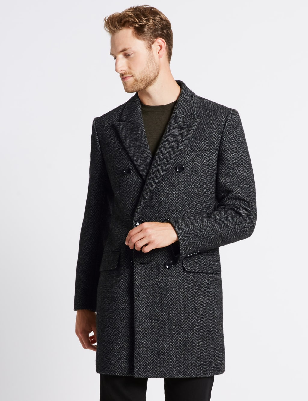 Double Breasted Coat M S Collection M S