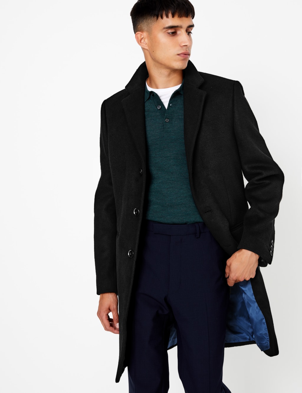 Single Breasted Longline Overcoat 1 of 6