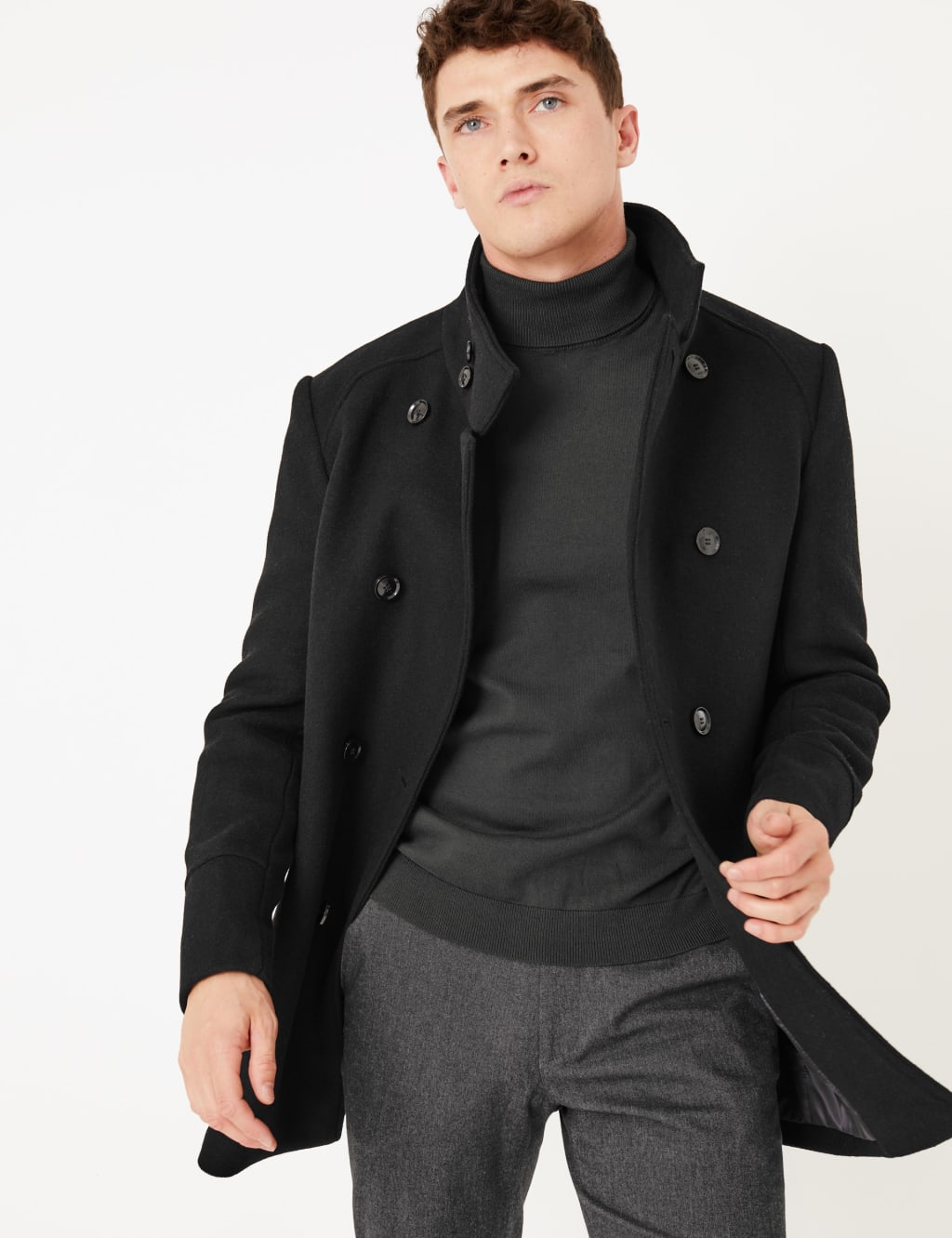 Double breasted tailored blazer online
