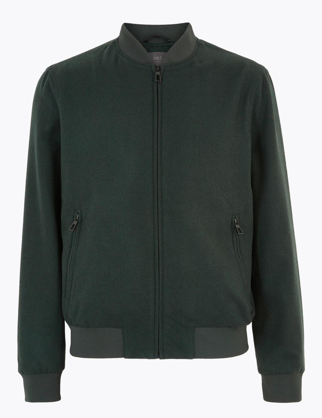 Wool Blend Bomber Jacket 2 of 7