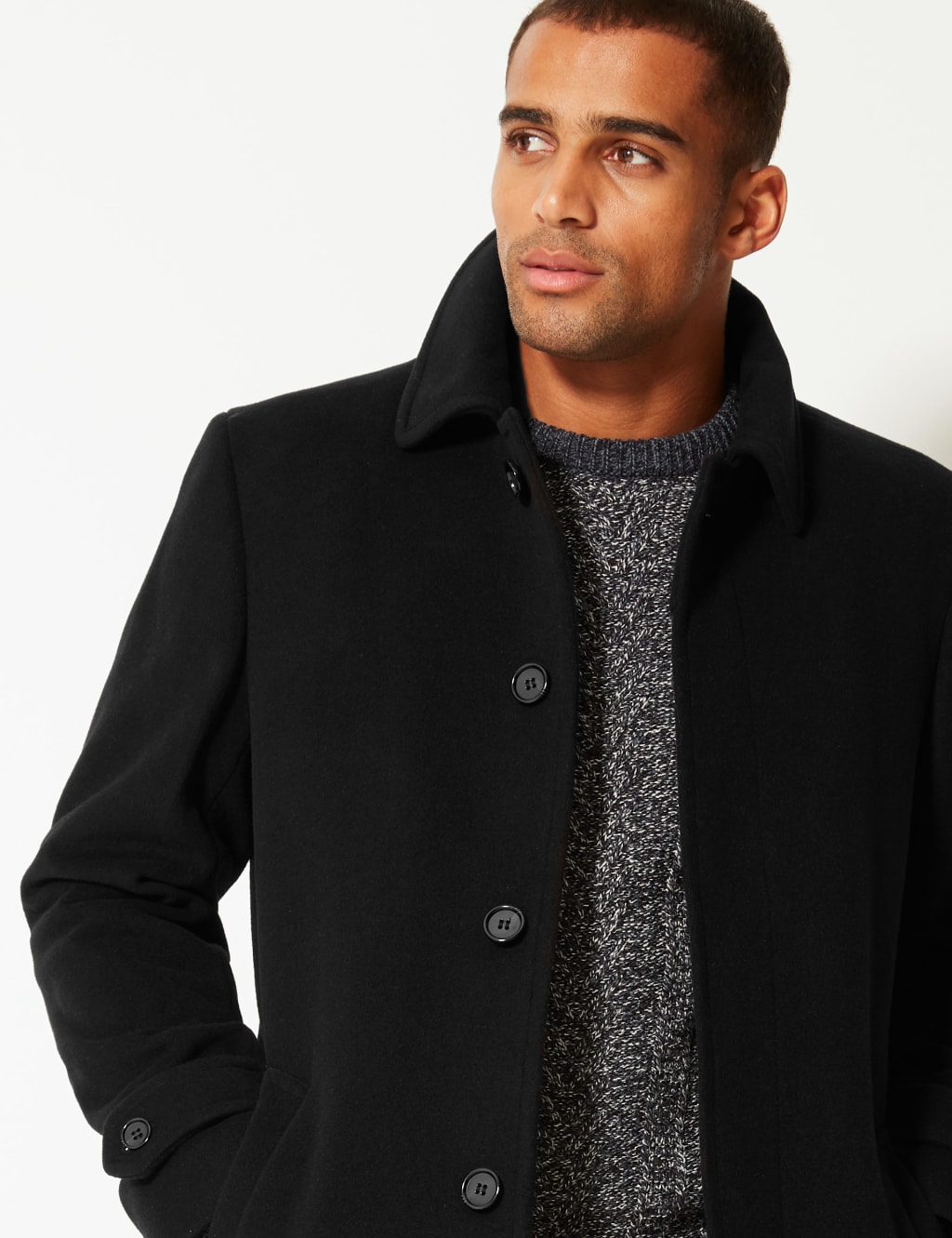 Luxury Italian Wool Overcoat with Cashmere M S Collection Luxury M S