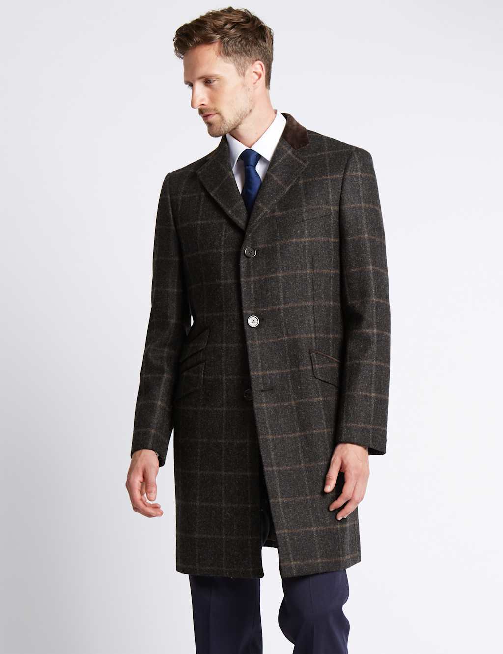 Pure Wool Single Breasted Coat 1 of 6