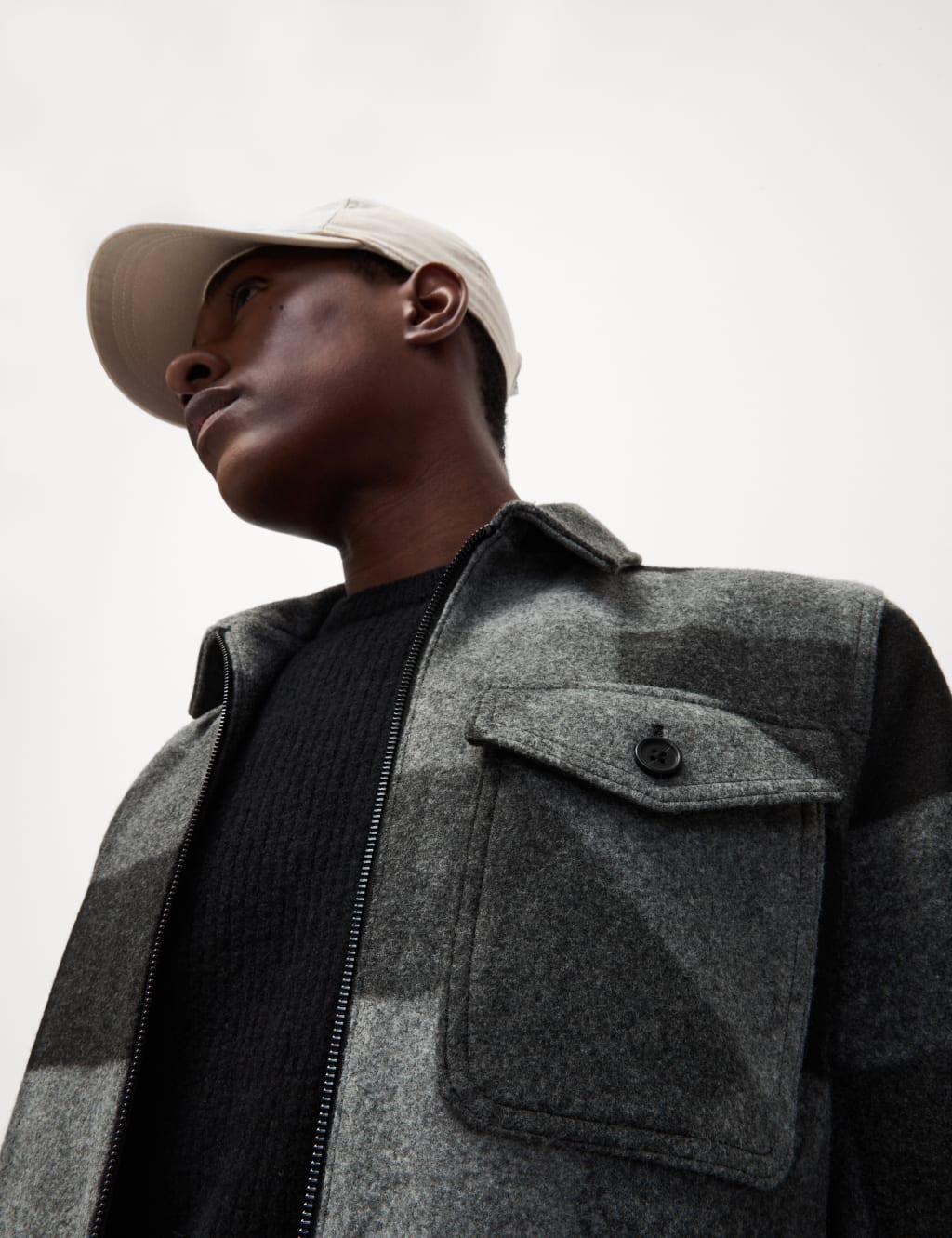 Check Zip Up Jacket M S Collection M S