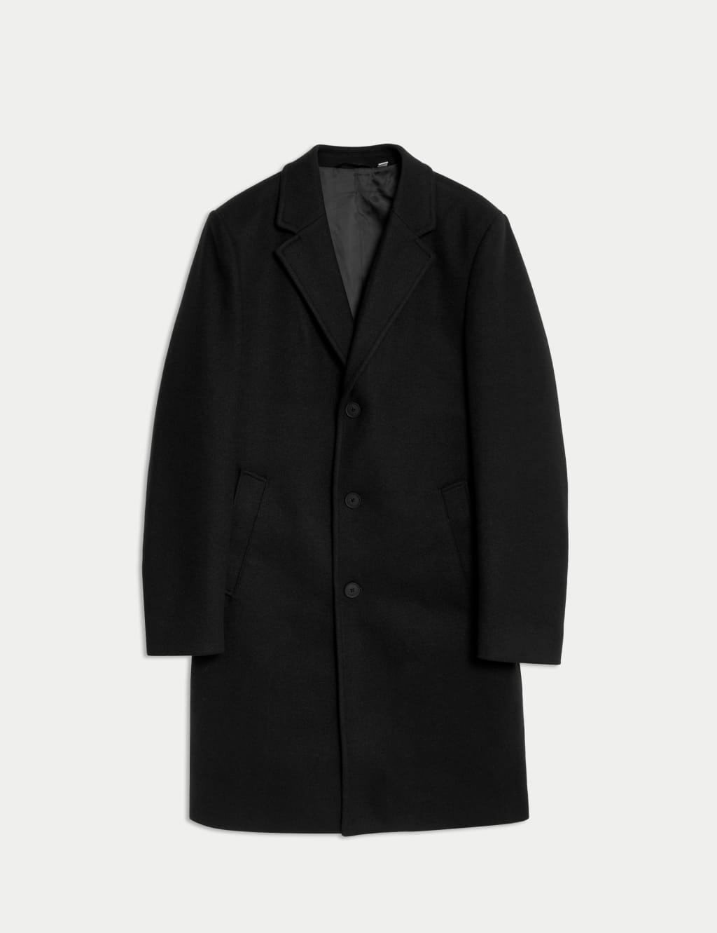 Marks and spencer black wool coat sales