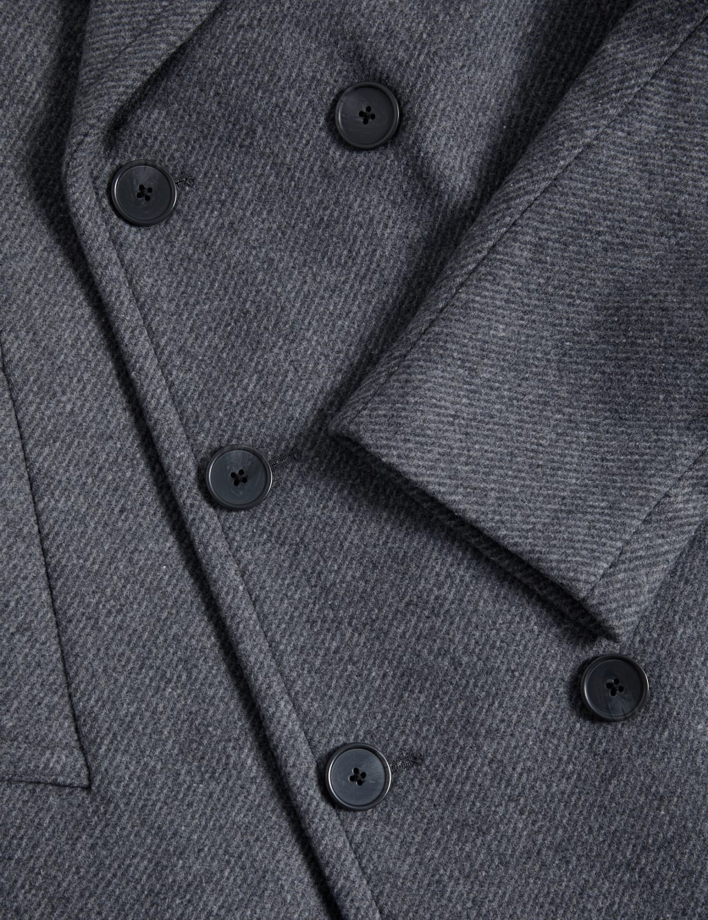 Double Breasted Revere Peacoat M S Collection M S