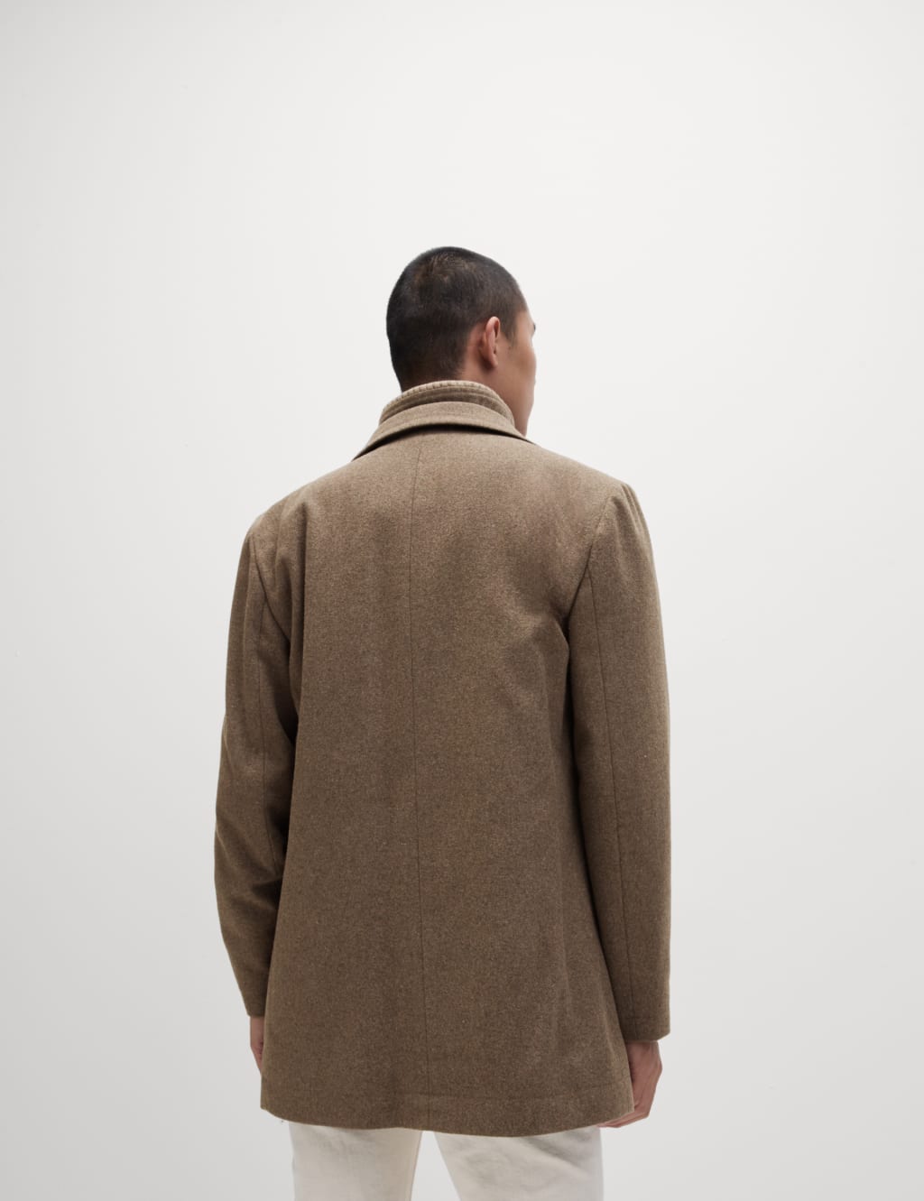 Wool collar jacket deals