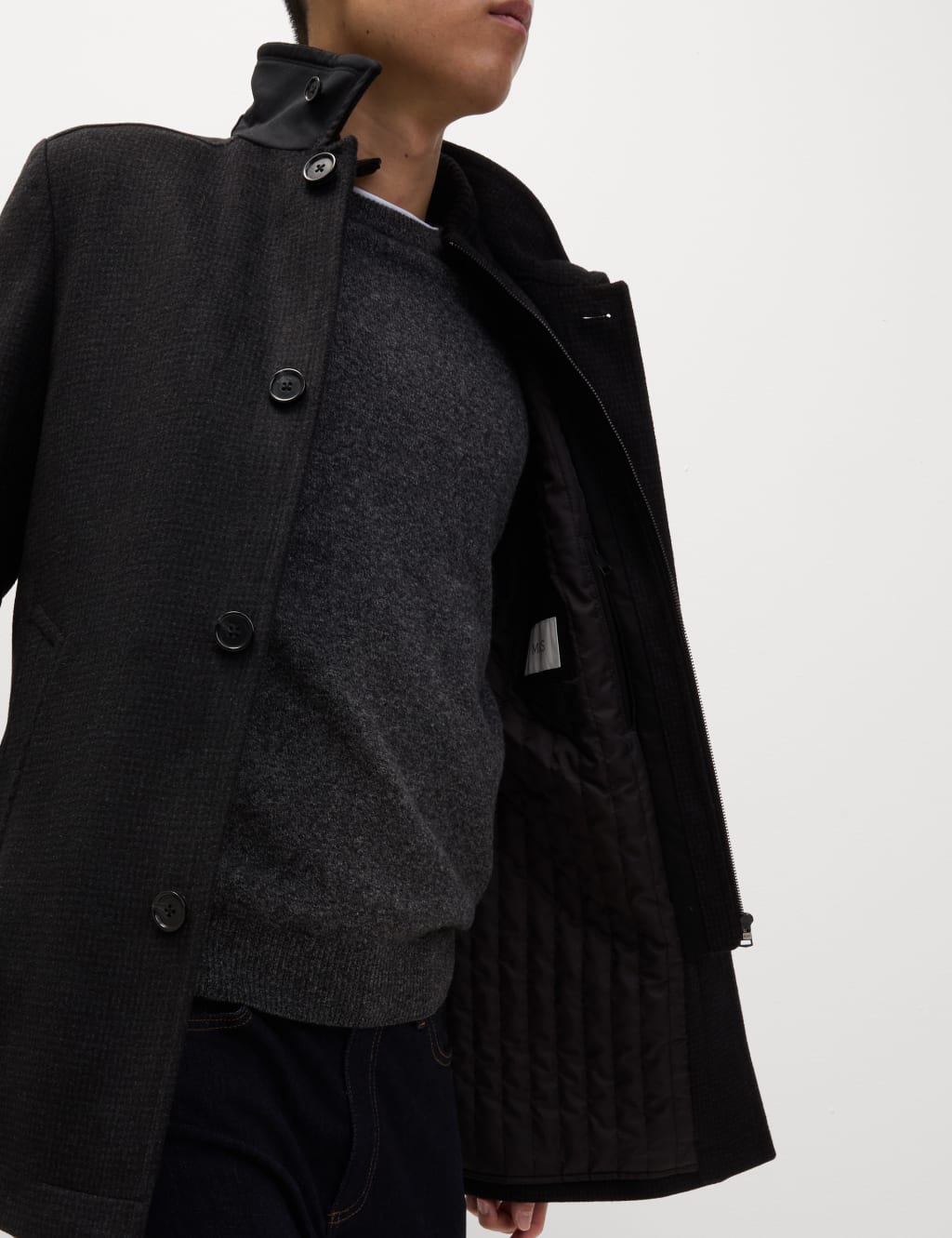 Collar on jacket sale