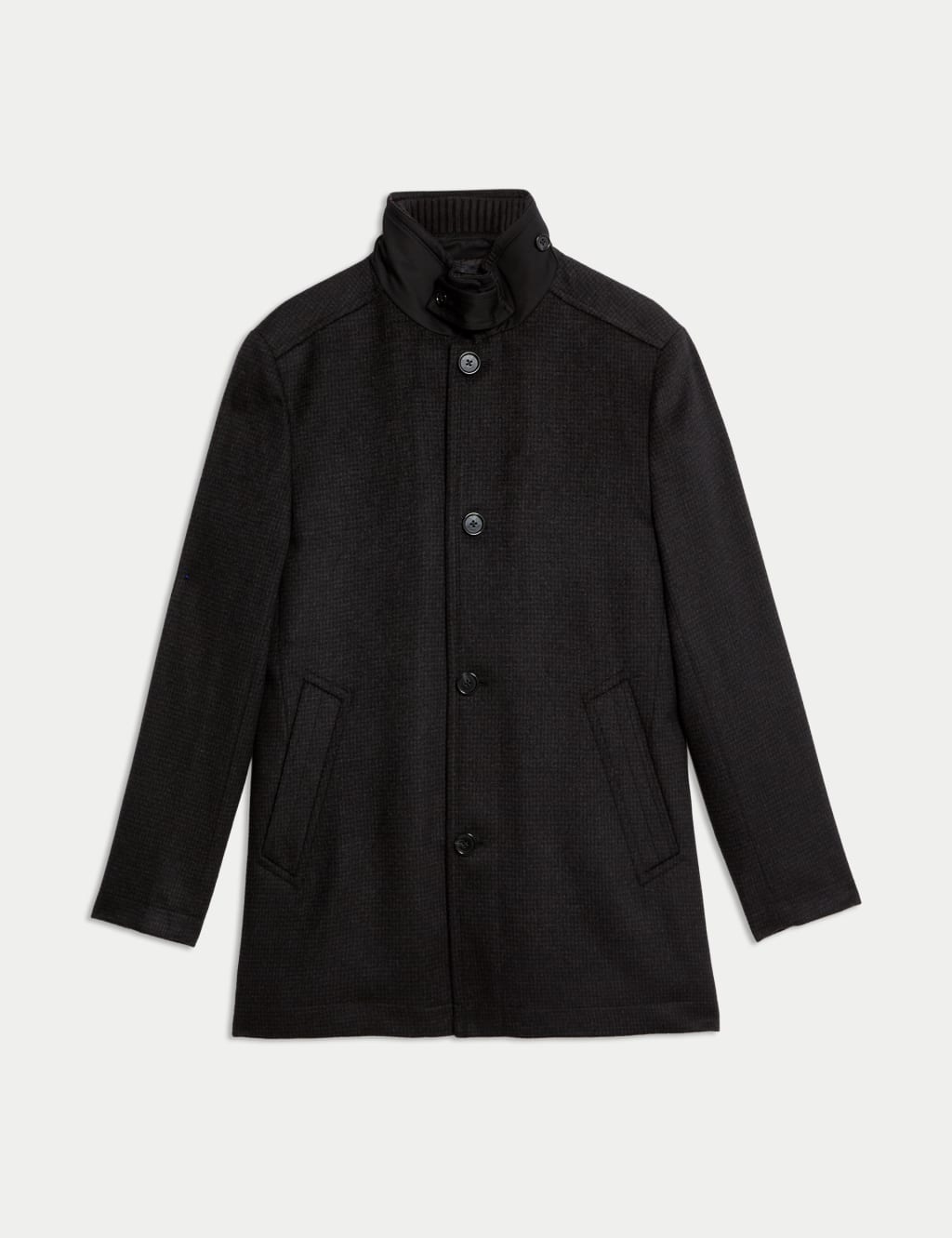 Marks and spencer black wool coat shop