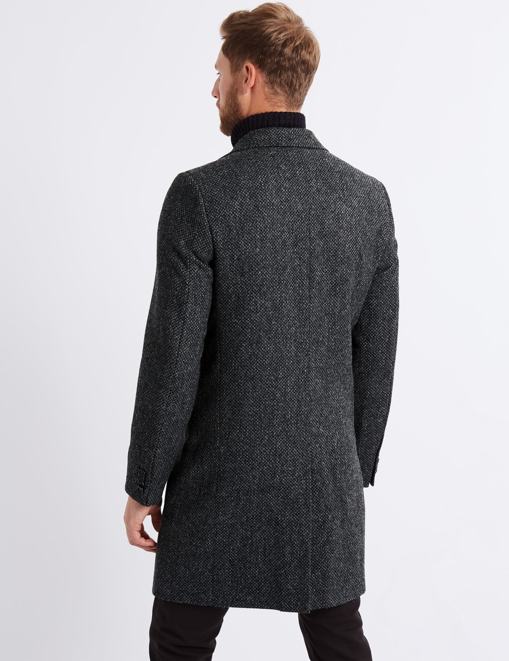 Pure Wool Textured Overcoat 4 of 6