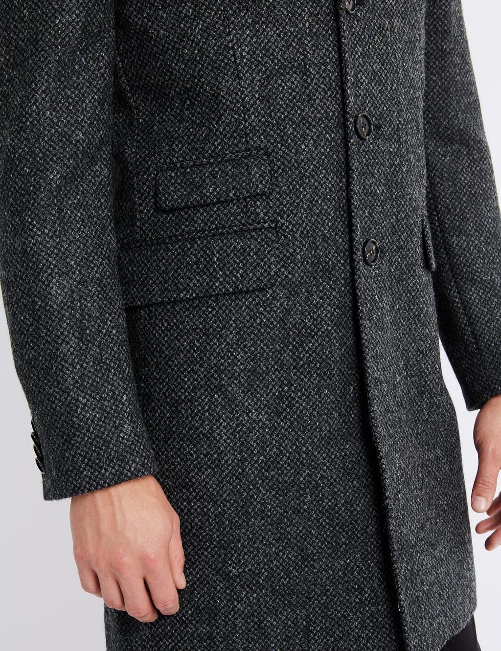 Pure Wool Textured Overcoat 5 of 6