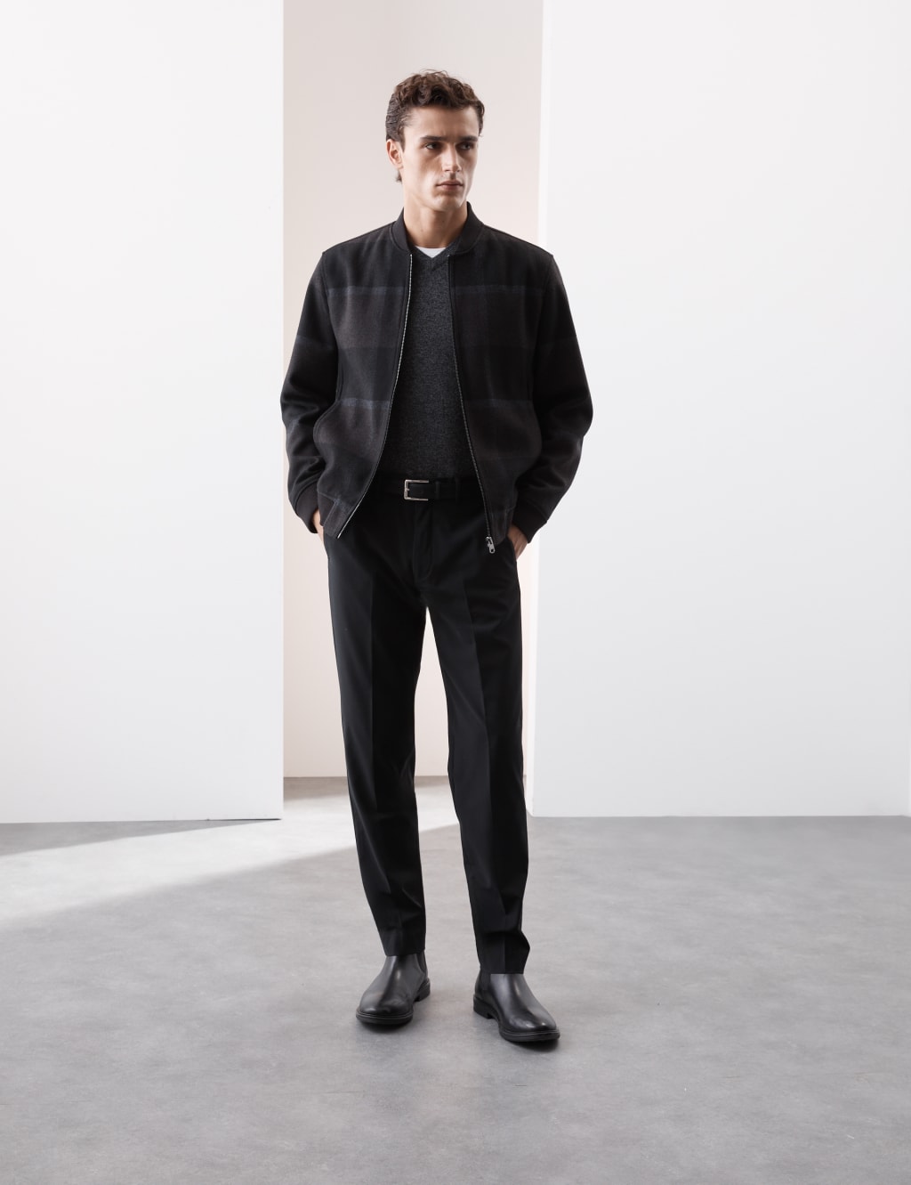 Bomber Jacket with Wool Autograph M S