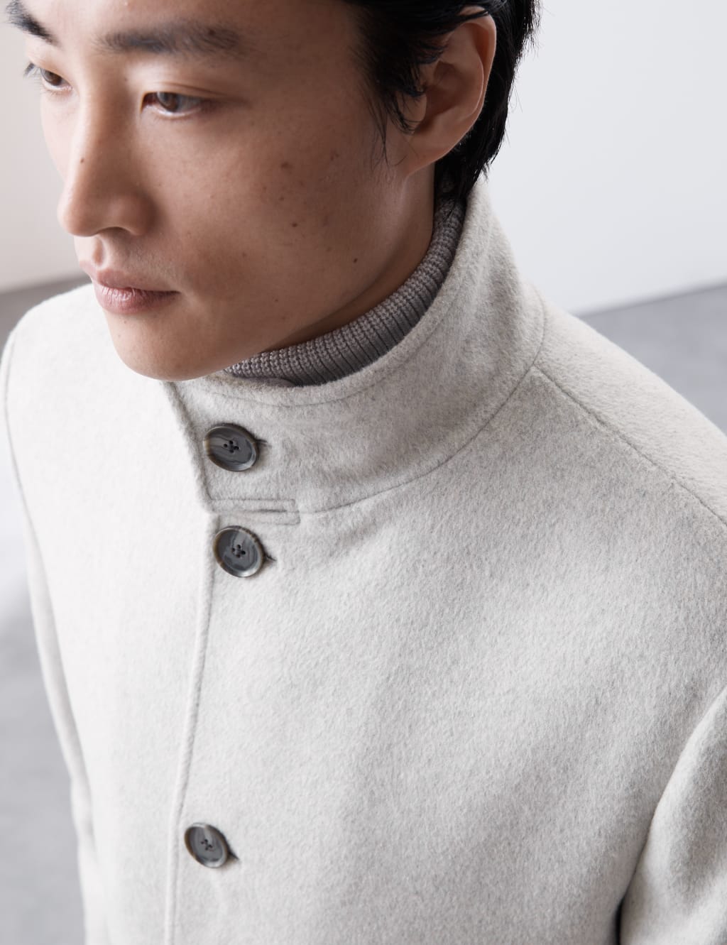 M&s mens funnel neck coat cheap