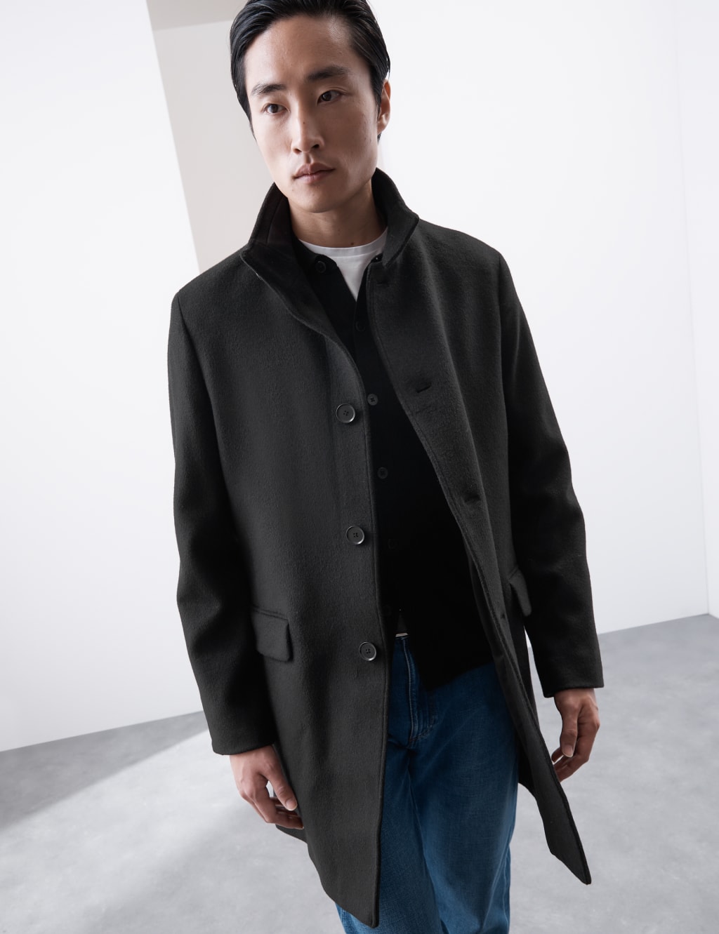 Marks and spencer funnel coat shop