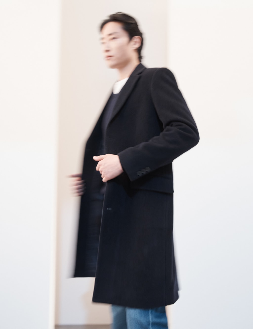 Cashmere black coat store