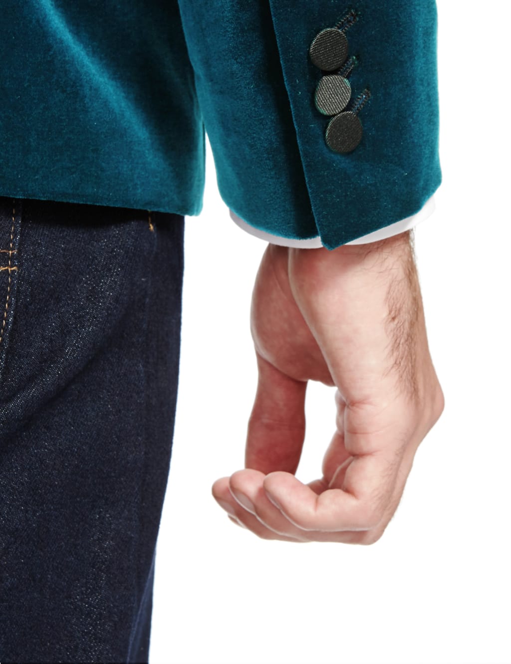 Pure Cotton 2 Button Velvet Jacket 4 of 4