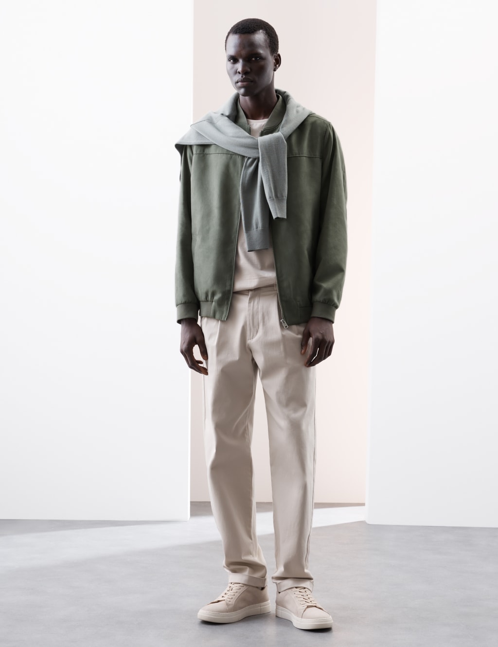 Faux Suede Bomber Jacket 3 of 8