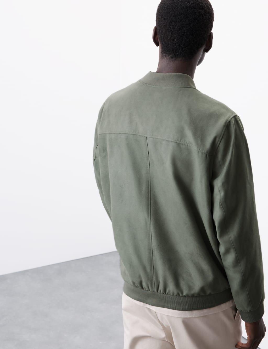 Faux Suede Bomber Jacket 6 of 8