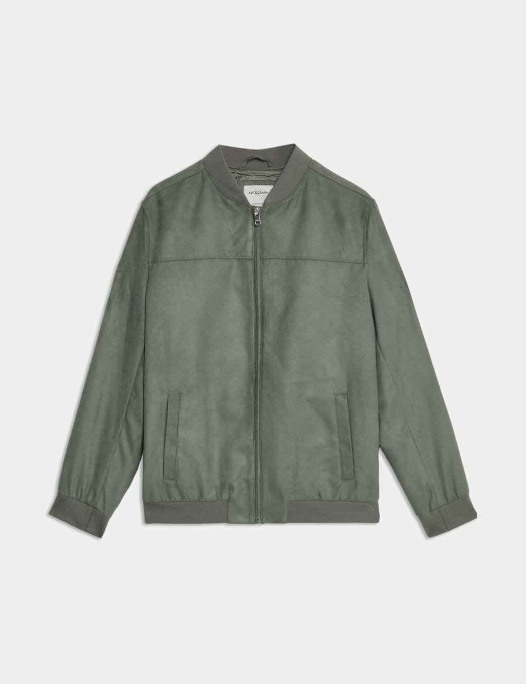 Faux Suede Bomber Jacket 2 of 8