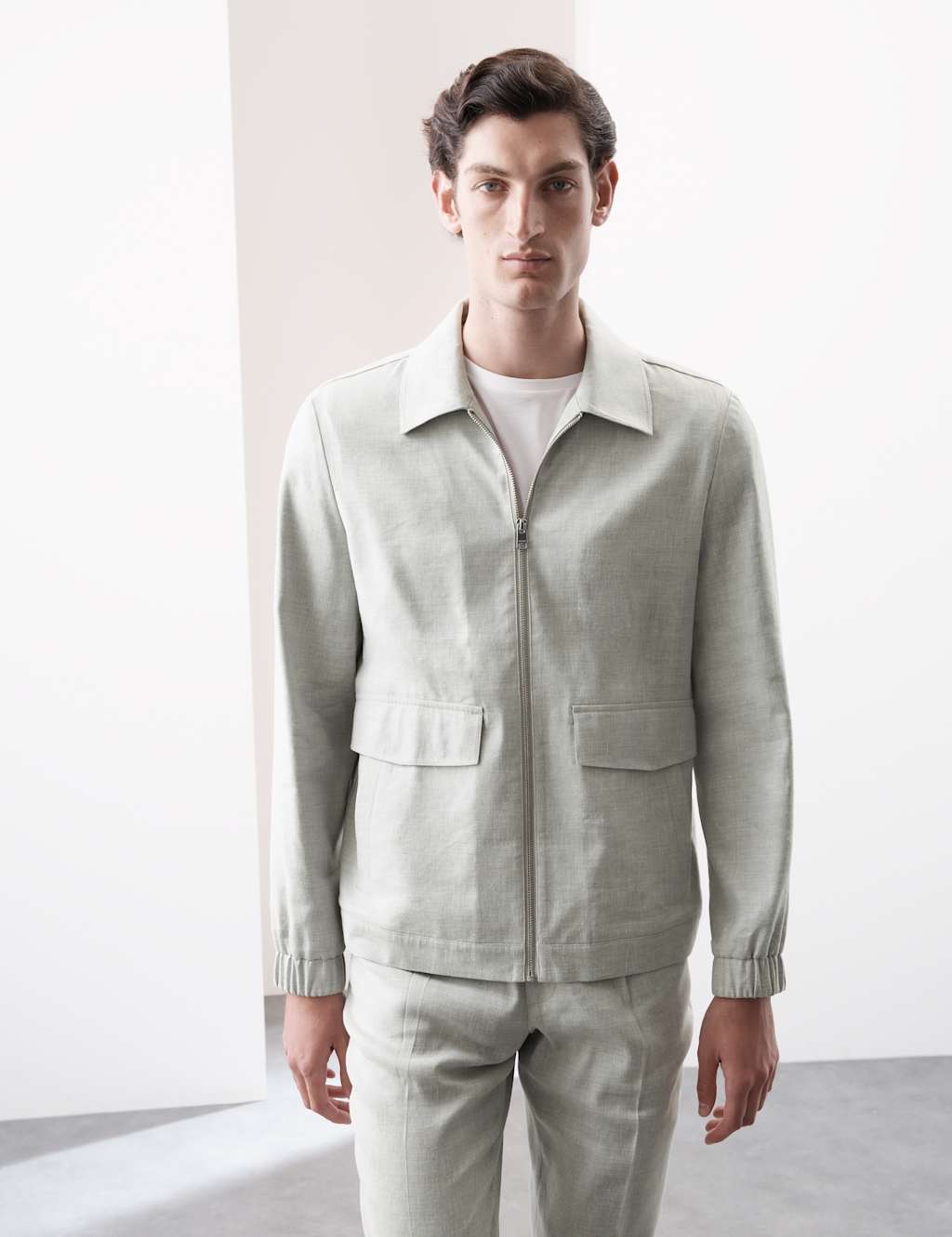 Italian Linen Miracle™ Bomber Jacket 6 of 7