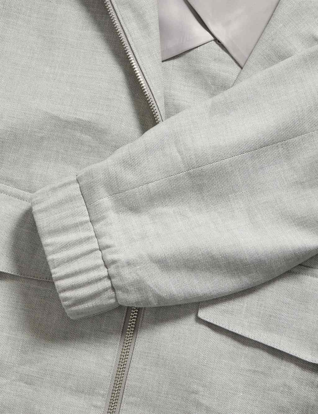 Italian Linen Miracle™ Bomber Jacket 7 of 7