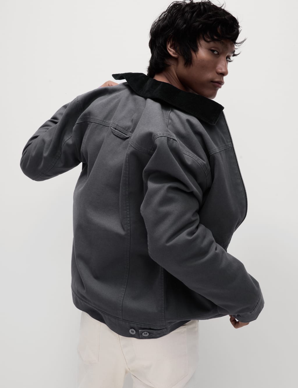 Canvas Trucker Utility Jacket M S Collection M S