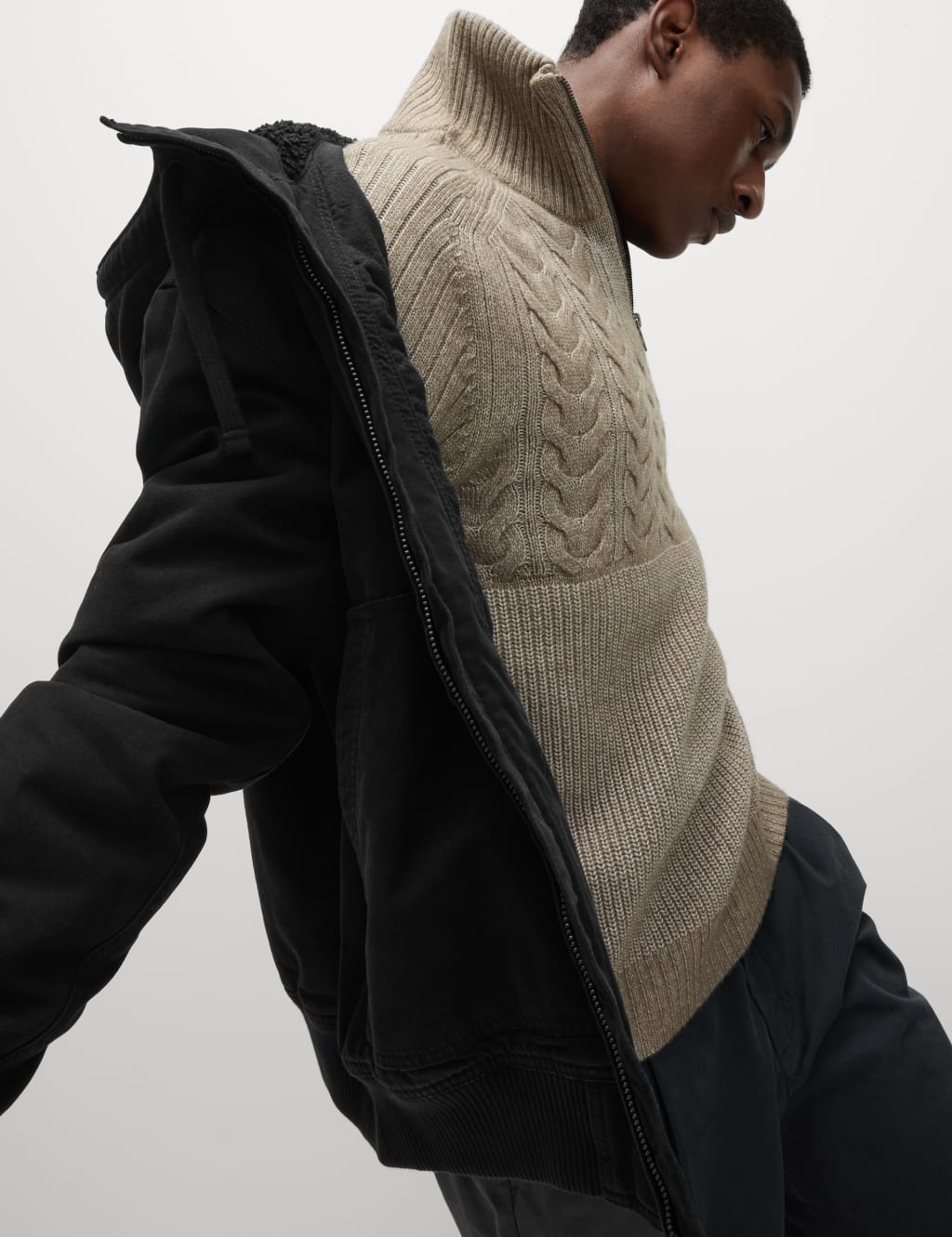 Hooded borg jacket deals