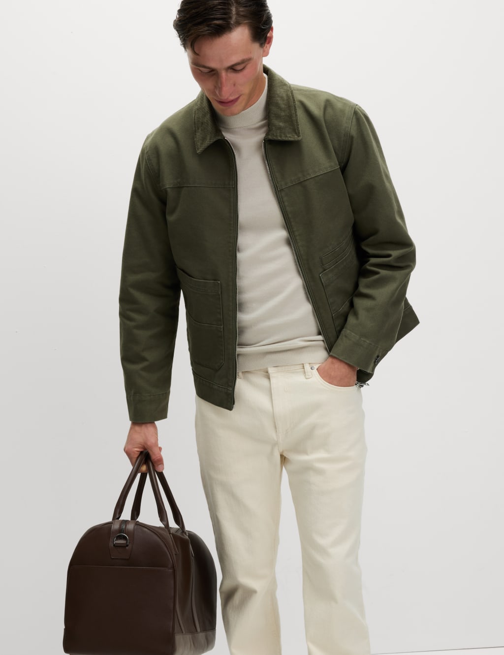 Cotton Rich Canvas Harrington Jacket 5 of 8