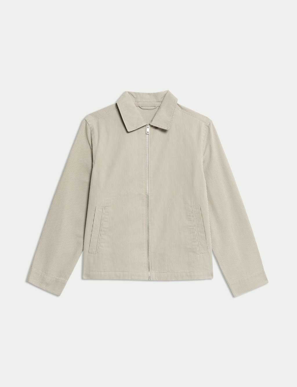 Cotton Rich Striped Harrington Jacket 2 of 8