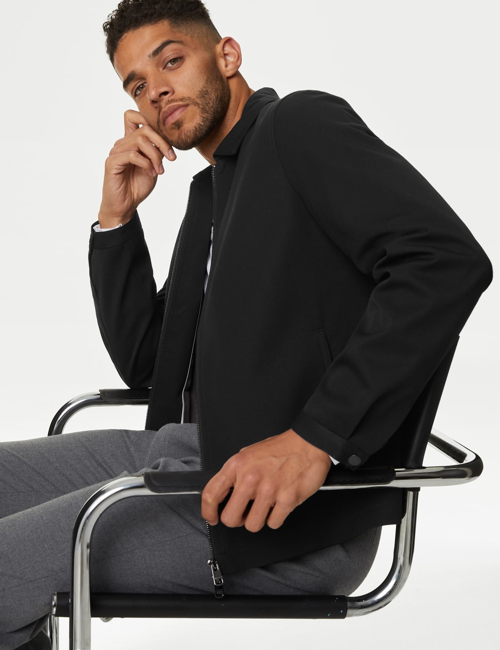Jersey harrington jacket best sale