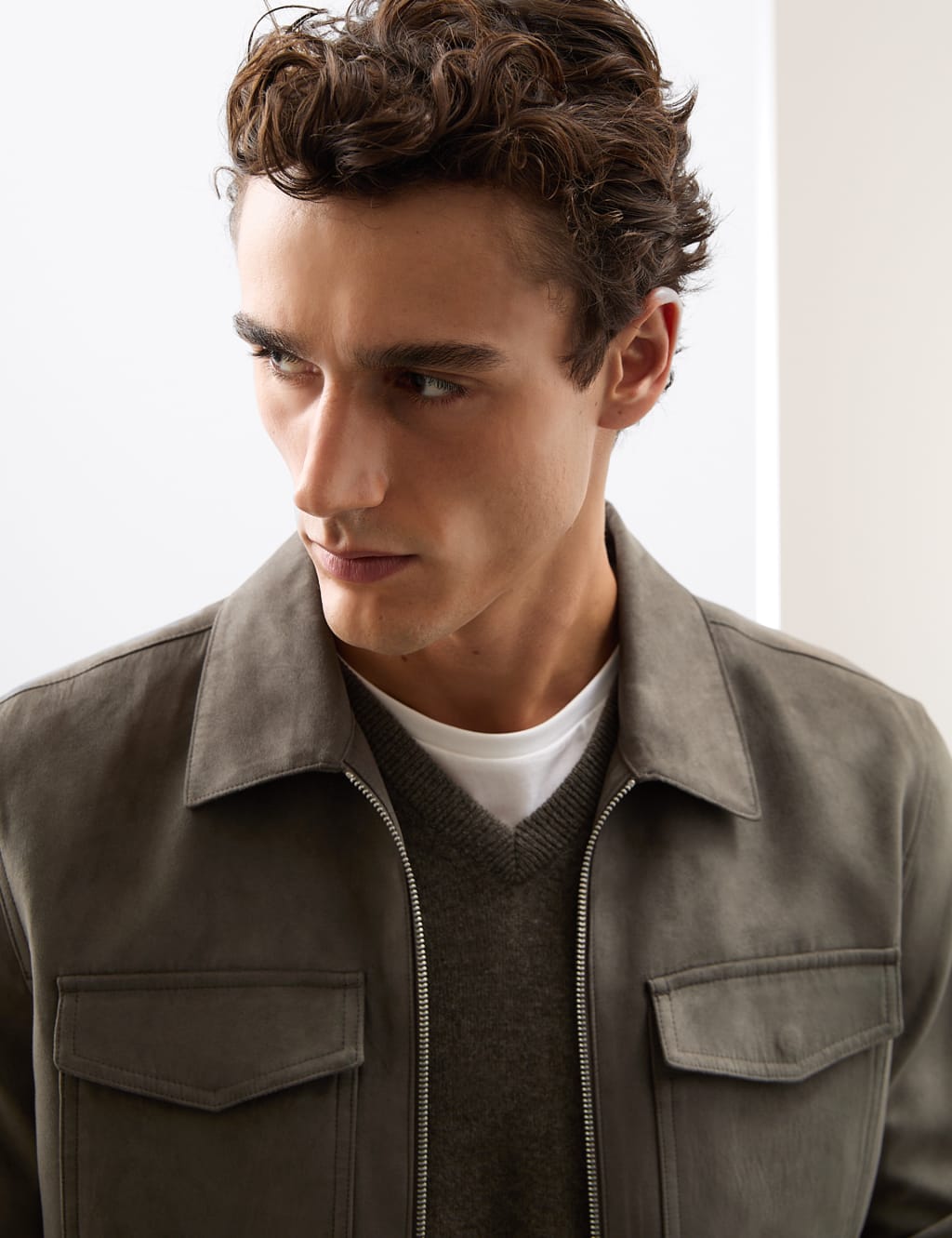 M&s mens suede jacket online